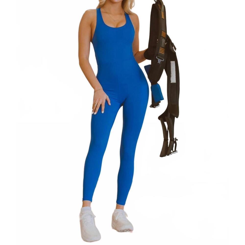 NEW INSPIRA bungee babe sleeveless jumpsuit in blue